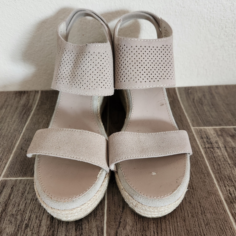 Sketchers - Memory Foam Rope Wedge Sandals - Size 9